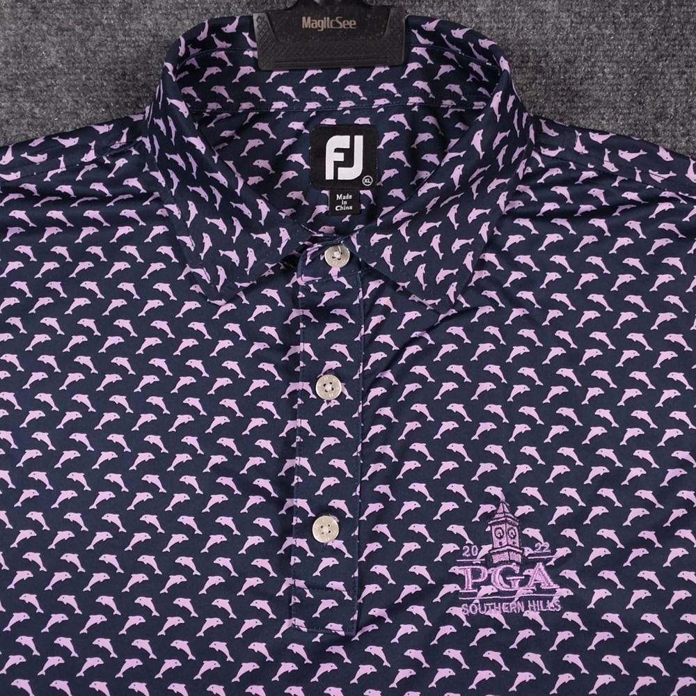 FootJoy FJ Polo Shirt Mens XL Dolphins AOP 2022 PGA Southern Hills Golf